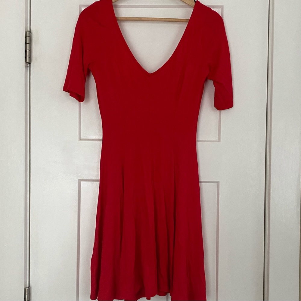 Red jersey dress